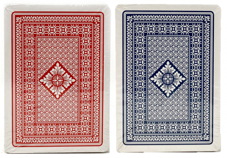 Gemaco Plastic Cards: Monte Carlo, Narrow Size, Regular Index, Red and Blue Set main image